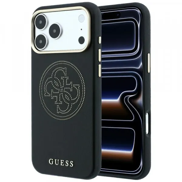 Guess Husa MagSafe pentru Apple iPhone 18 Pro Max / 17 Pro Max, Guess, Perforated 4G, Neagra