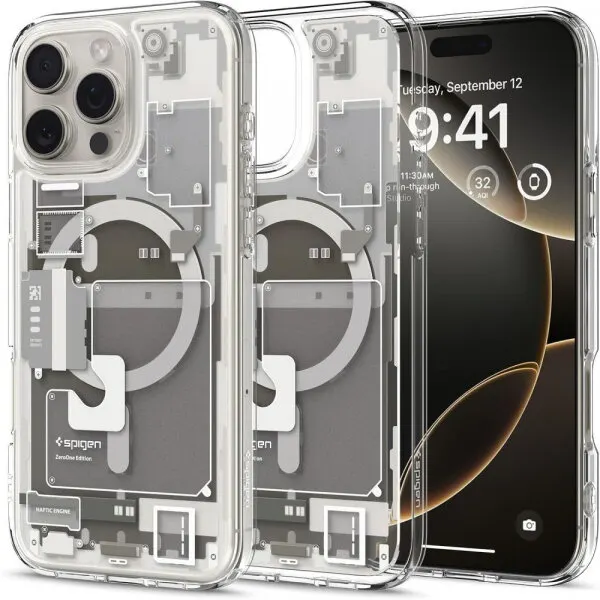 Spigen Husa MagSafe pentru Apple iPhone 16 Pro, Spigen, Ultra Hybrid Zero One, Bej ACS08137