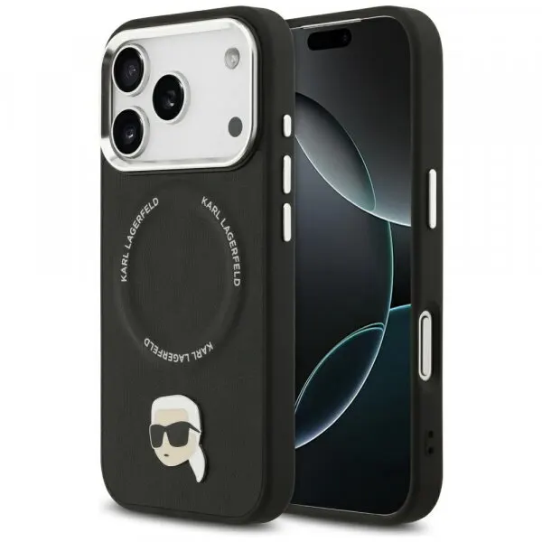 Karl Lagerfeld Husa MagSafe pentru Apple iPhone 17 Pro, Karl Lagerfeld, Karl Pin, Neagra
