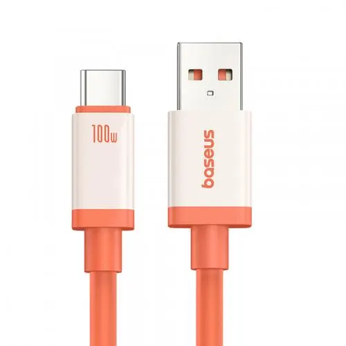 Cablu Date si Incarcare USB-A - USB-C Baseus Zero Degree Series, 100W, 2m, Rosu