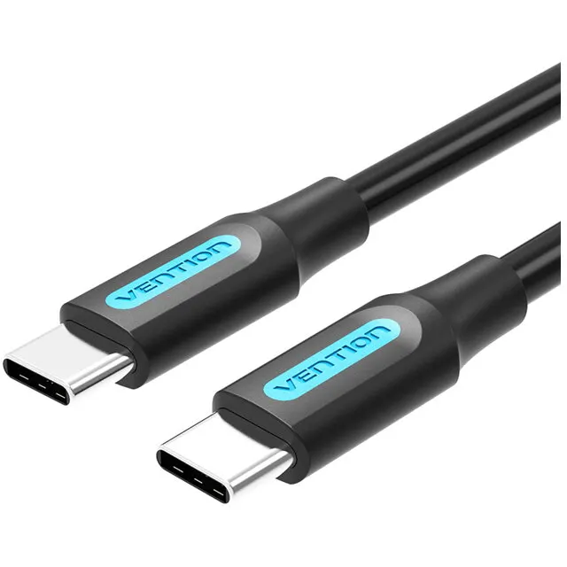 Vention Cablu USB Vention, USB Type-C la USB Type-C, 1m, 480 Mbps, invelis PVC, Negru, COSBF