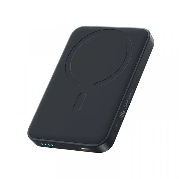 BASEUS Baterie Externa Wireless Baseus EnerFill FM11, 10000mAh, 30W, PD + FQI, 1 x QI - 1 x USB-C, Neagra