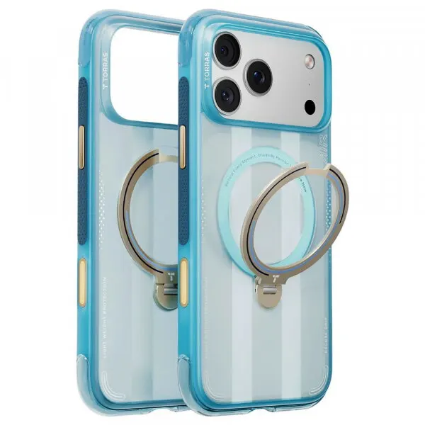 Torras Husa MagSafe pentru Apple iPhone 18 Pro / 17 Pro, Torras, Ostand Q3 Air Football, Bleu