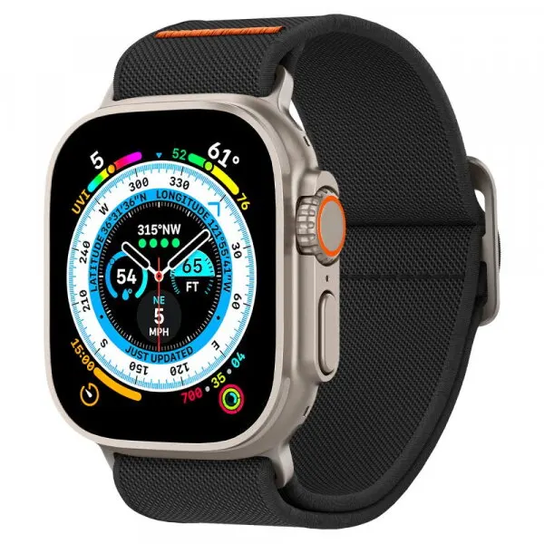 Spigen Curea Spigen Fit Lite Ultra pentru Apple Watch 49mm / 46mm / 45mm / 44mm / 42mm Series, Neagra AMP05983