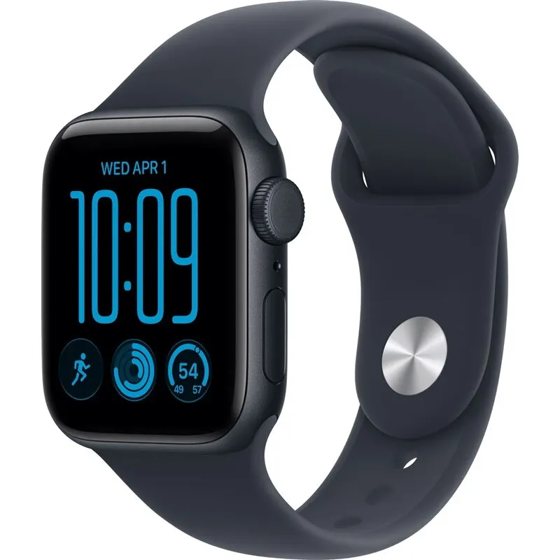 Apple Ceas smartwatch Apple Watch SE 3, GPS + Cellular, 40mm, aluminiu Midnight, Sport Band Navy Blue M/L, Albastru inchis