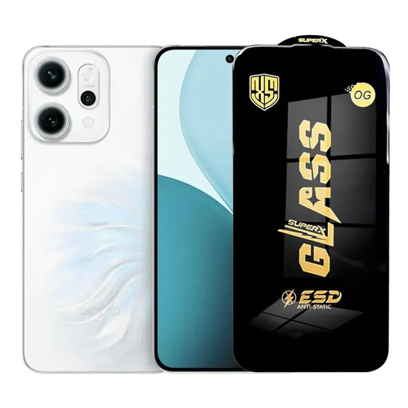 Flippy, Folie de Protectie pentru Oppo Reno14 Pro, Flippy, Sticla Securizata ESD, Margini Negre