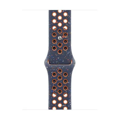 Curea Smartwatch Apple MYJX3ZM/A pentru Watch 42mm, Nike Sport Band, M/L (Albastru/Portocaliu)