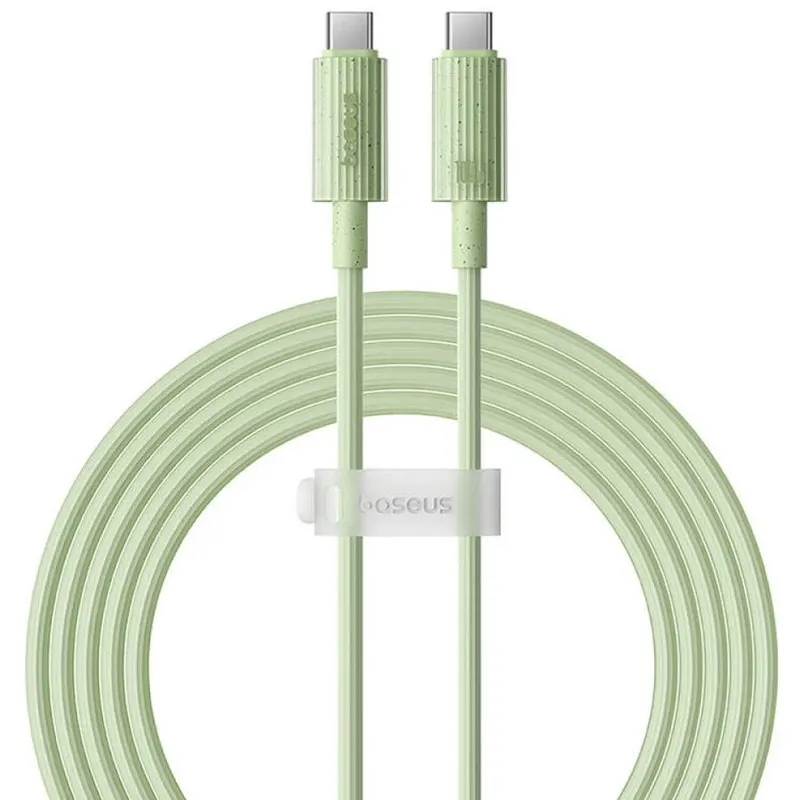 BASEUS Cablu Baseus Habitat Series, Incarcare rapida, USB-C la USB-C, 100W, 2m, Verde