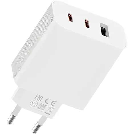 Xiaomi Incarcator Retea Xiaomi 2C1A, 67W, 3A, 1 x USB-A - 2 x USB-C, Alb