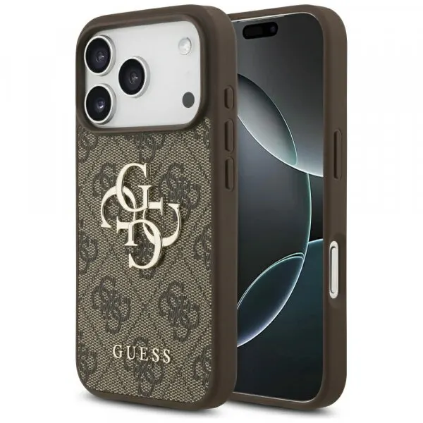 Guess Husa pentru Apple iPhone 17 Pro, Guess, 4G Big Logo, Maro