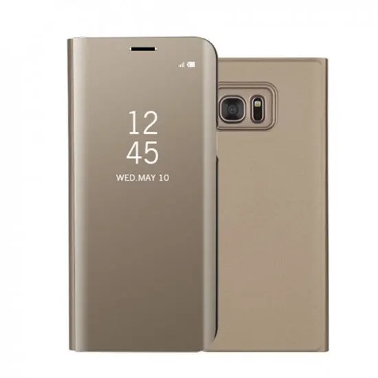 Huawei, Husa de protectie pentru Huawei P Smart Flip Cover Oglinda Auriu