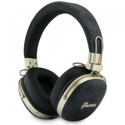 Casti Stereo Wireless Guess Metal 4G Script Logo, Bluetooth, A2DP, Negru