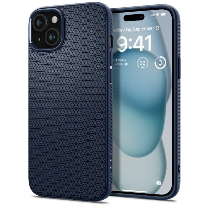 Spigen Husa pentru IPHONE 15, SPIGEN LIQUID AIR, Navy Blue