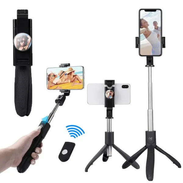 techsuit Selfie Stick Bluetooth Techsuit K06, Universal, Negru