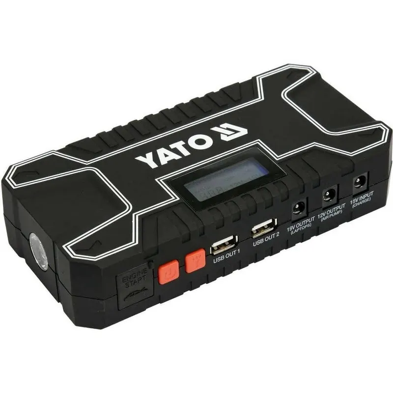 Yato Acumulator extern Yato YT-83082, pentru pornire motor si incarcare, 12000 mAh, Li-Ion, tensiune alimentare 3.7 V, Negru
