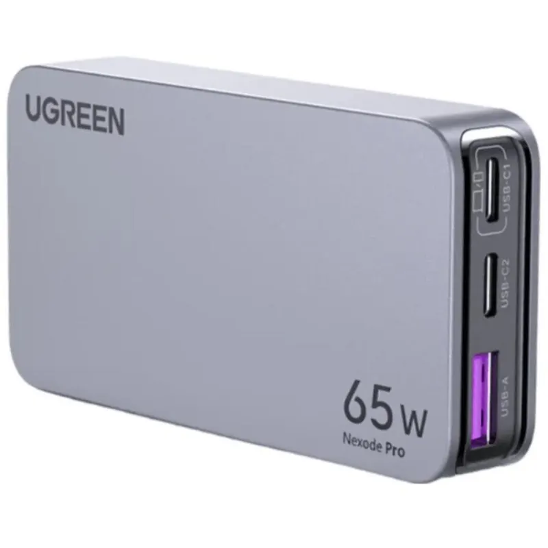 Ugreen Incarcator retea Ugreen Nexode Pro 65W, Ultra-Slim, GaN, 2x USB-C, 1x USB-A, Gri