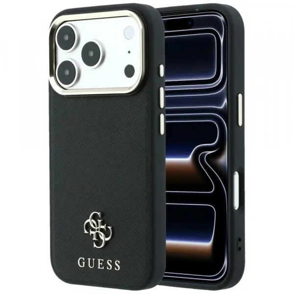 Guess Husa MagSafe pentru Apple iPhone 18 Pro Max / 17 Pro Max, Guess, Saffiano Small 4G Classic, Neagra