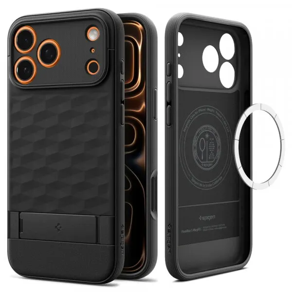 Spigen Husa MagSafe pentru Apple iPhone 17 Pro Max, Spigen, Caseology Parallax S, Neagra Mata ACS09911