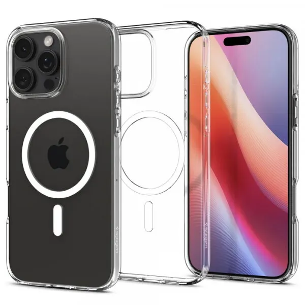 Spigen Husa MagSafe pentru Apple iPhone 16 Pro Max, Spigen, Liquid Crystal, Transparenta ACS08387