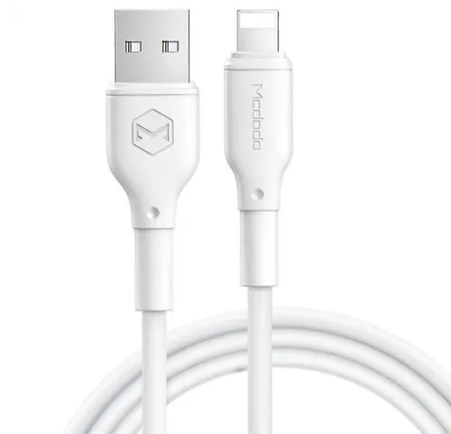 Cablu de date Mcdodo White Series CA-7270, Lightning, 1.2 m (Alb)