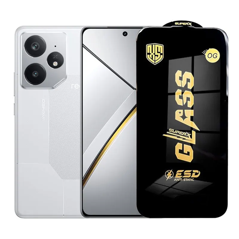 Flippy, Folie de Protectie pentru Realme Neo 7, Flippy, Sticla Securizata ESD, Margini Negre