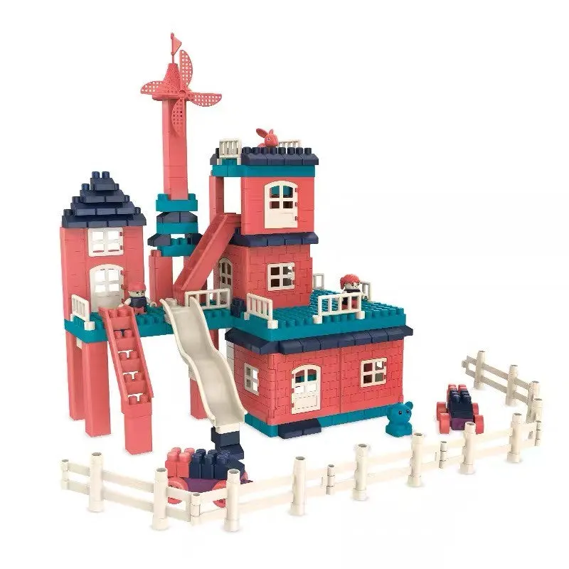 Flippy, Set constuctii, Flippy, Casa si curte, 251 piese, Multicolor