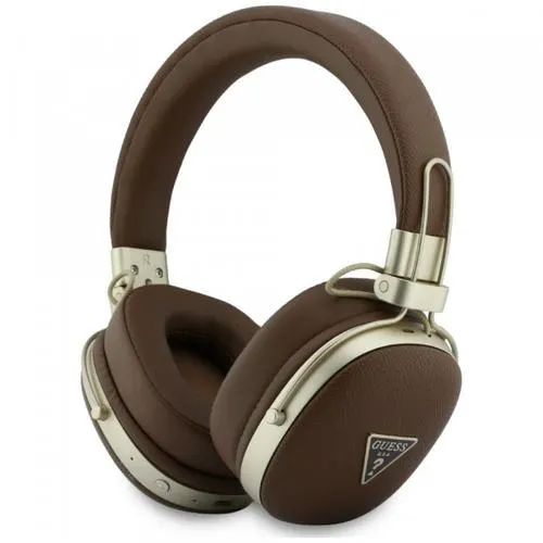 Casti Stereo Wireless Guess Grained Triangle Logo, Bluetooth, A2DP, Maro