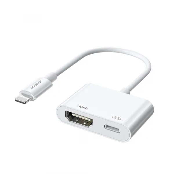 JOYROOM Adaptor Audio si Video Lightning - HDMI / Lightning Joyroom S-H141, Alb