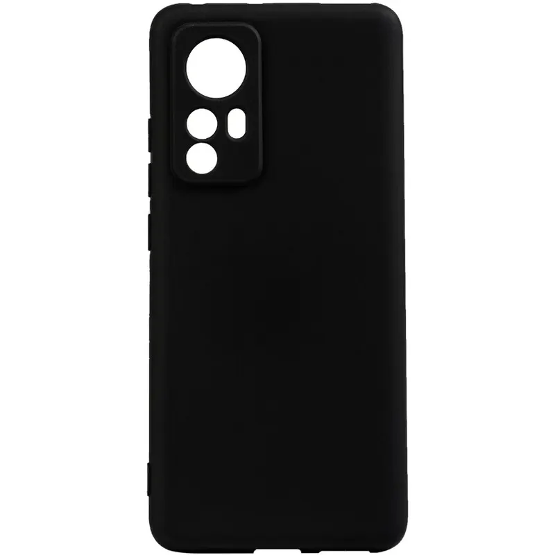 spacer Husa telefon Xiaomi 12 X - Spacer, Grosime 2 mm, Material flexibil silicon + interior cu microfibra, Negru, SPPC-XI-12X-SLK