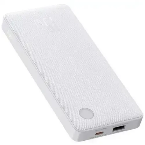 BASEUS Baterie externa Baseus Airpow Lite, 10000mAh, 15W, 1 x USB, 2 x USB Type-C, total 3A , Alb