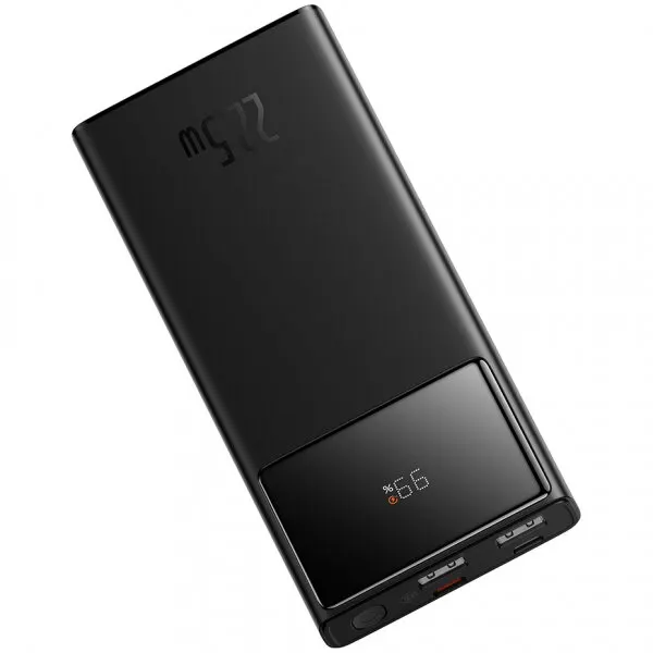 BASEUS Baterie Externa Baseus Star Lord PPXJ100001, 10000mAh, 22.5W, QC + PD, 1 x USB-C - 2 x USB-A, Negru