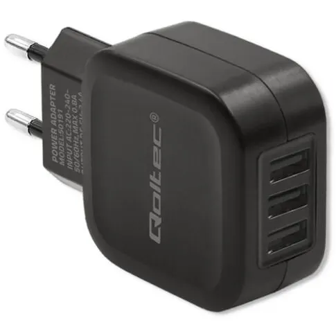 QOLTEC Adaptor AC Qoltec, 17W, 5V, 3.4A, 3xUSB