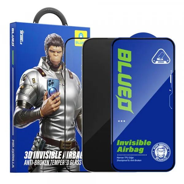 Blueo Folie de protectie Ecran Blueo Anti-Broken pentru Apple iPhone 15 Pro Max, Sticla Securizata, Full Glue, Neagra