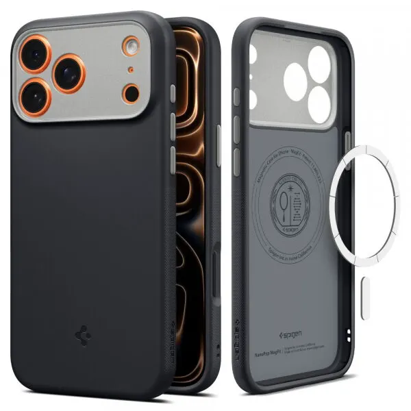 Spigen Husa MagSafe pentru Apple iPhone 17 Pro Max, Spigen, Caseology Nano Pop, Neagra ACS10262