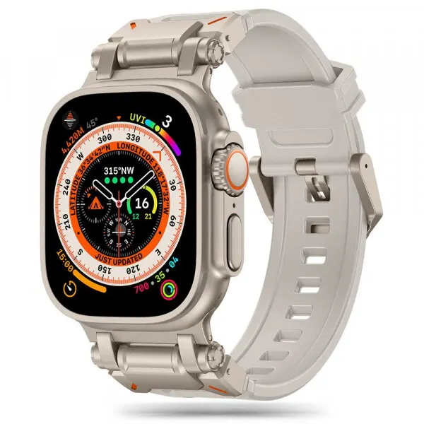 techsuit Curea Techsuit W064 pentru Apple Watch 49mm / 46mm / 45mm / 44mm / 42mm Series, Argintie