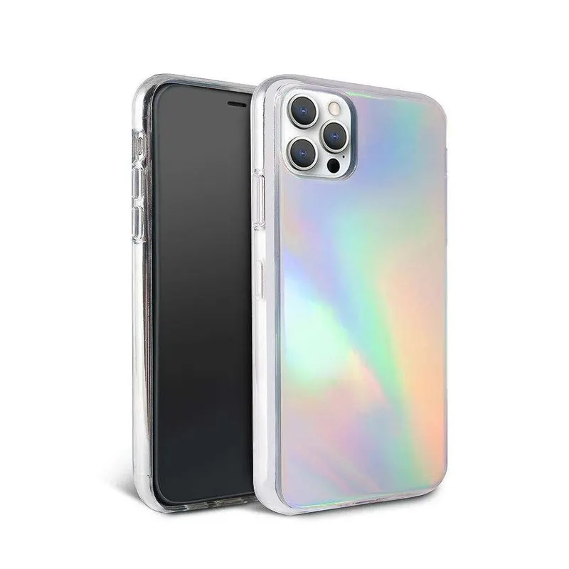 Flippy, Husa protectie Flippy compatibila cu Apple iPhone 12 / 12 Pro Laser Gradient Case Cameleon