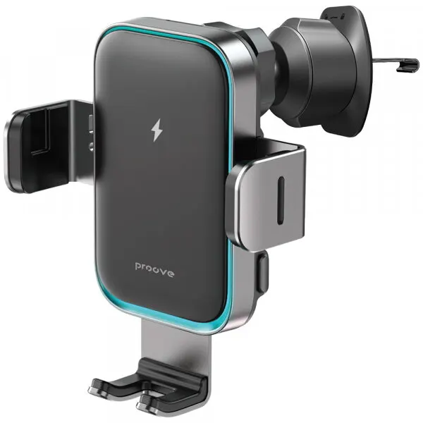 Proove Incarcator Auto Wireless Proove Triple Clamp Pro, 15W, 1.67A, Gri WHTP15010004