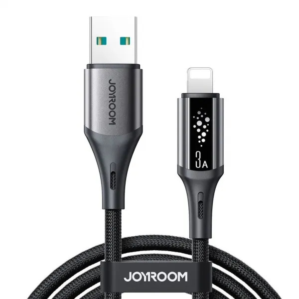 JOYROOM Cablu Date si Incarcare USB-A - Lightning Joyroom S-A60 StarTalk, 18W, 1.2m, Negru