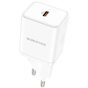 Borofone Incarcator retea Borofone BN6, Quick Charge 20W, 1 x USB Type-C, Alb