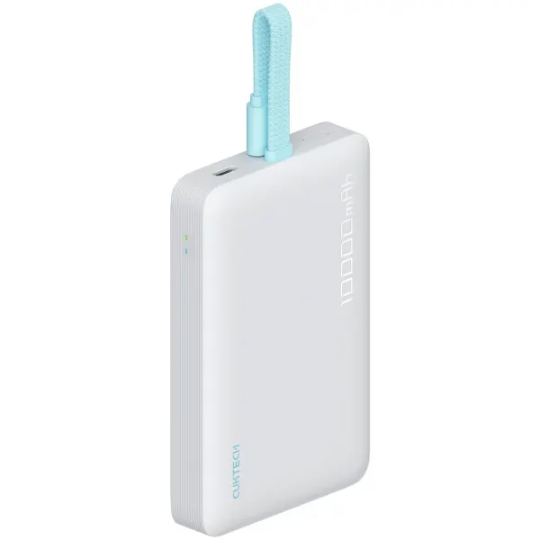 Cuktech Baterie Externa Wireless Cuktech CP132ML, 10000mAh, 22.5W, PD + FQI, 2 x USB-C, Alba