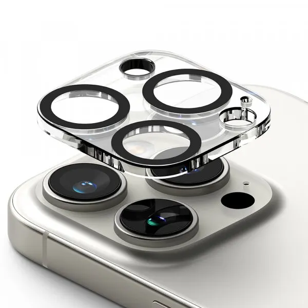 Ringke Folie de protectie Camera Spate Ringke pentru Apple iPhone 16 Pro Max / 16 Pro, Sticla Securizata, Set 2 bucati, Transparenta