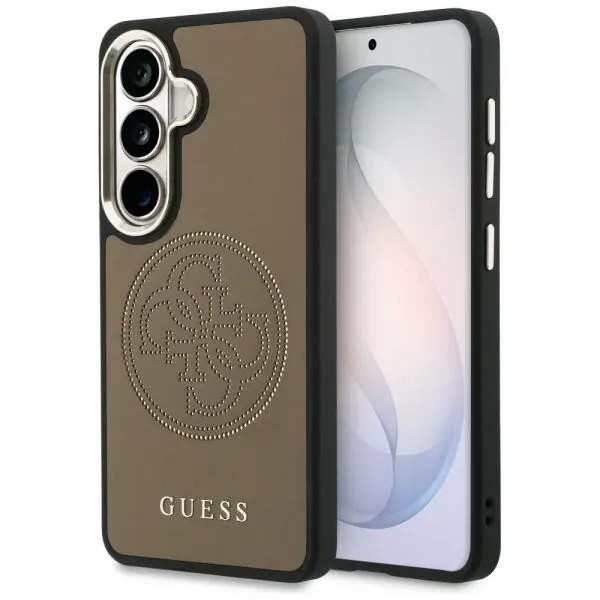 Guess Husa MagSafe pentru Samsung Galaxy S26 S942, Guess, Perforated Logo, Maro
