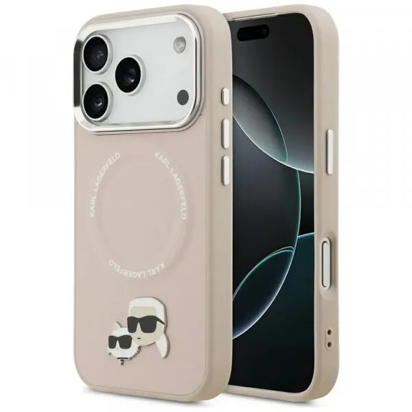 Karl Lagerfeld Husa MagSafe pentru Apple iPhone 17 Pro, Karl Lagerfeld, Karl & Choupette Pins, Roz