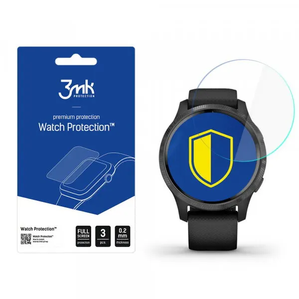 3MK Folie Protectie 3MK Arc pentru Garmin Venu 2S, Set 3 bucati, Plastic