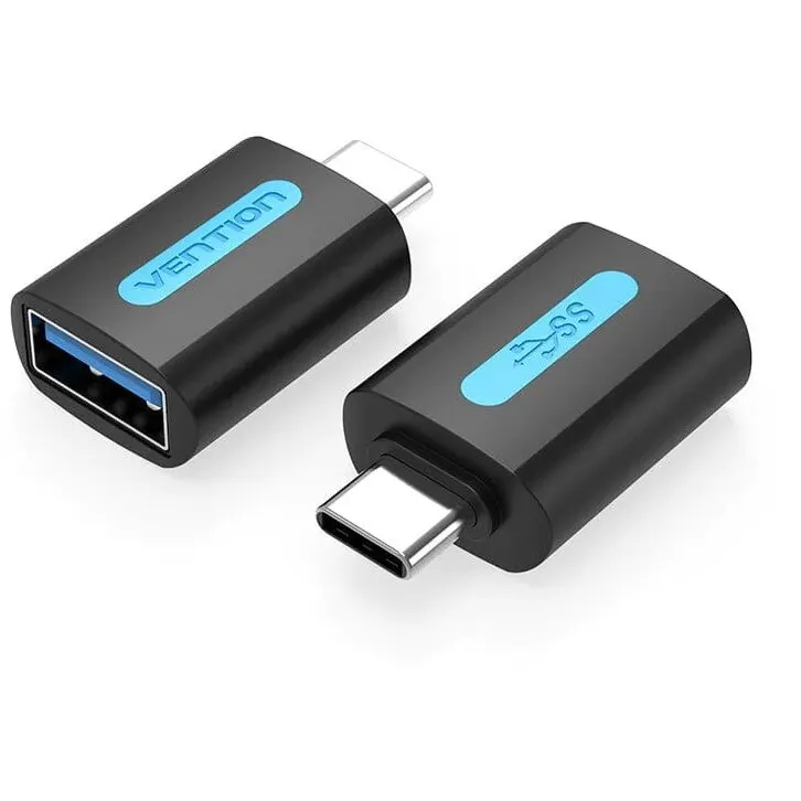 Vention Adaptor USB OTG Vention, USB Type-C la USB 3.2 gen 1, rata transfer 5 Gbps, invelis PVC, Negru, CDUB0