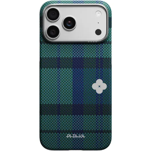 Pitaka Husa de protectie Pitaka iPhone 17 Pro Max Flora in Grid Edge Case Forest Dawn