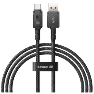 BASEUS CABLU alimentare si date Baseus Unbreakable, Fast Charging Data Cable pt. smartphone, USB la USB Type-C 100W, 2m, braided aliaj zinc, negru