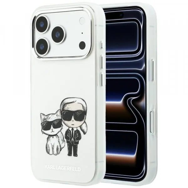 Karl Lagerfeld Husa MagSafe pentru Apple iPhone 18 Pro / 17 Pro, Karl Lagerfeld, IML KC Bodies Sketch Print, Bej