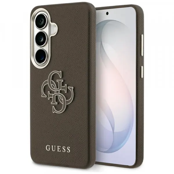 Guess Husa pentru Samsung Galaxy S26 Plus S947, Guess, 4G Grained Big and Classic Logo, Maro