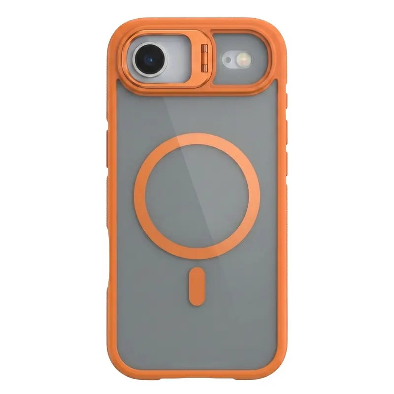 Husa de Protectie Telefon, Flippy, Compatibila cu iPhone 17 Air, MagSafe, Acrylic, Suport Metalic Protectie Camera